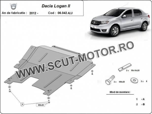 Scut motor metalic din aluminiu Dacia Logan 2 3