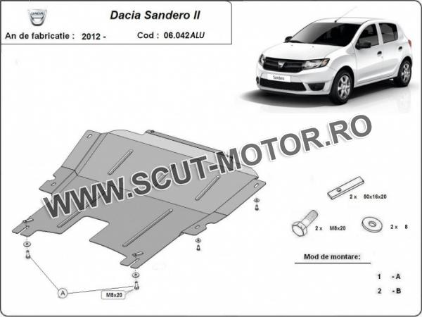 Scut motor metalic din aluminiu Dacia Sandero 2 3