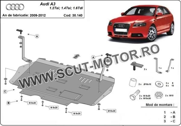 Scut motor și cutie de viteză Audi A3 3