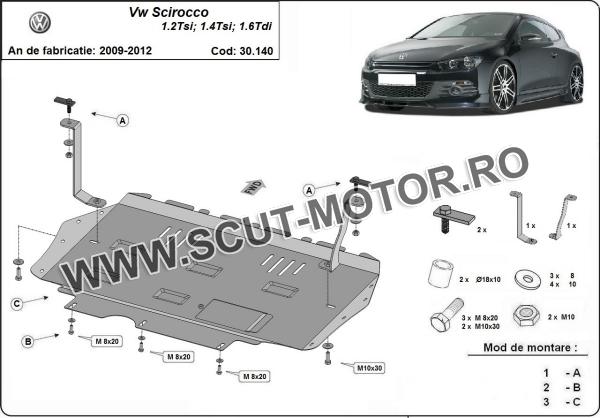 Scut motor Volkswagen Scirocco 3
