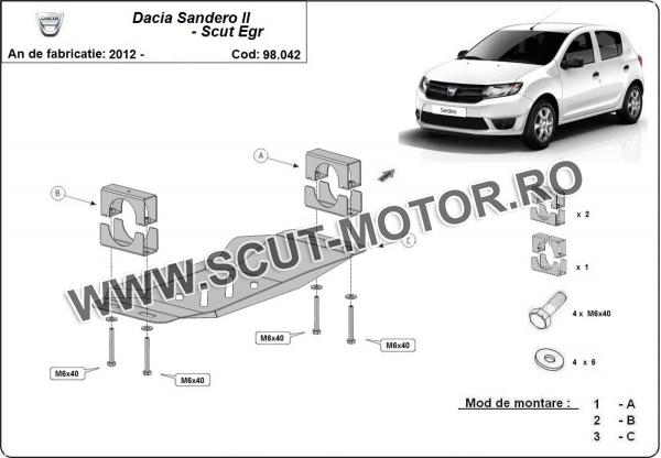Scut Sistem Stop&GO, EGR Dacia Sandero 3