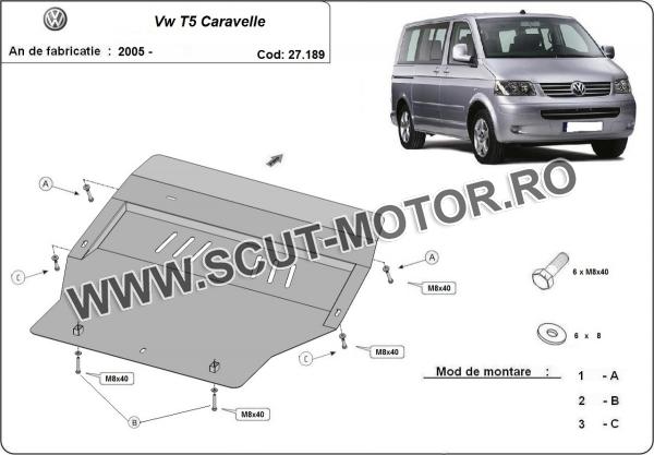 Scut motor Volkswagen Caravelle T5, T6 4