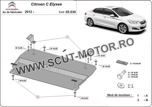 Scut motor și cutie de viteză Citroen C-Elysee 3