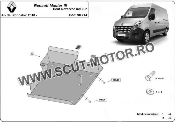 Scut rezervor AdBlue Renault Master 3 - Model 2 3