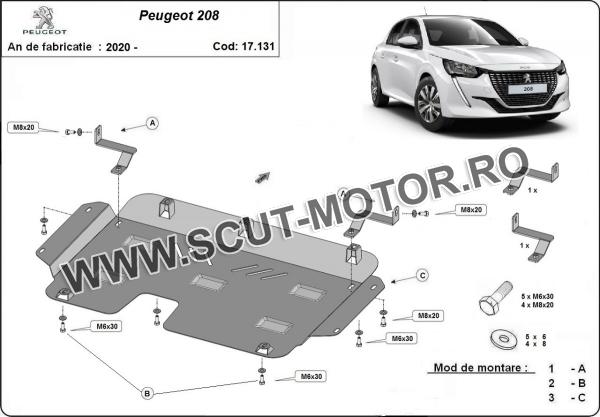 Scut motor Peugeot 208 3