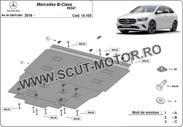 Scut motor Mercedes B-Class W247 3