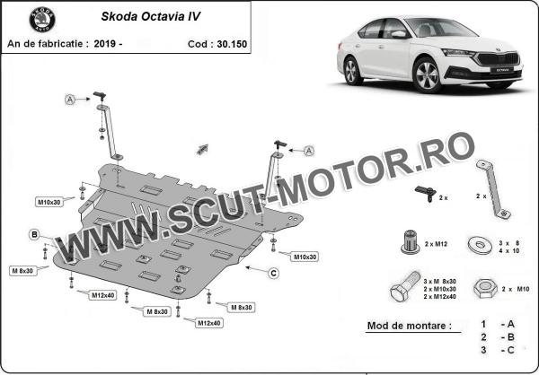 Scut motor Skoda Octavia 4 3