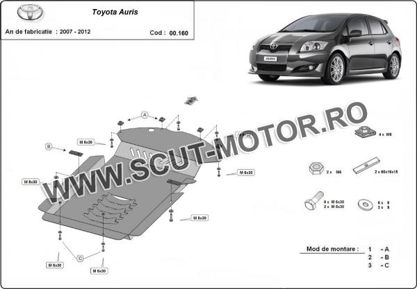 Scut antifurt catalizator pentru Toyota Auris 3