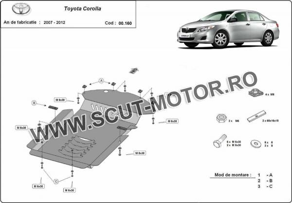 Scut antifurt catalizator pentru Toyota Corolla 3
