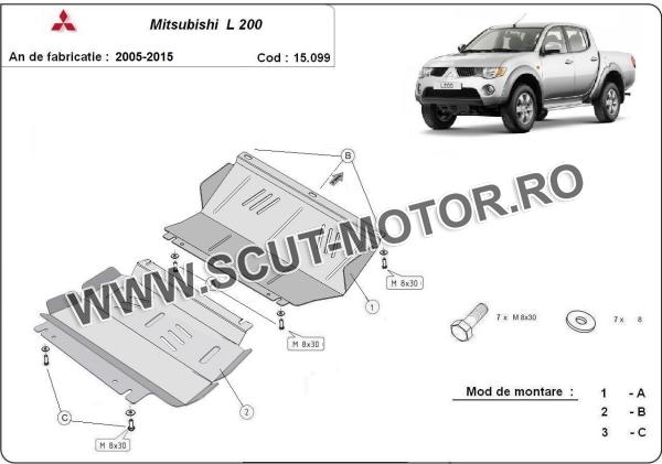 Scut motor și radiator Mitsubishi L 200 3