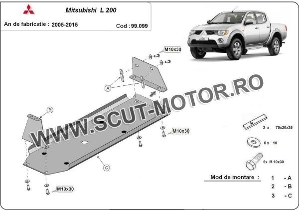Scut rezervor Mitsubishi L 200 3