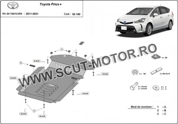 Scut antifurt catalizator pentru Toyota Prius 3 + 3