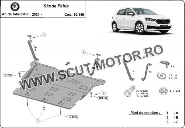 Scut motor Skoda Fabia 4 3