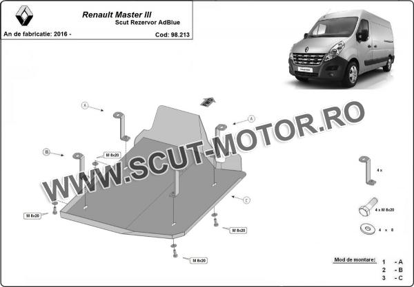Scut rezervor AdBlue Renault Master 3 - Model 1 3