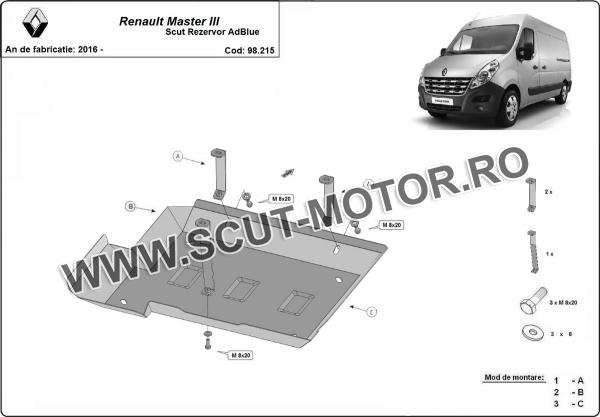 Scut rezervor AdBlue Renault Master 3 - Model 3 3
