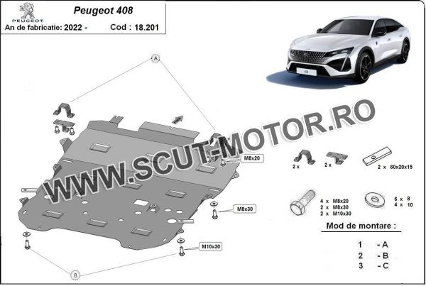 Scut motor Peugeot 408 3