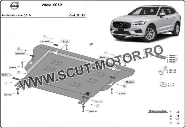 Scut motor și cutie de viteză Volvo XC60 3