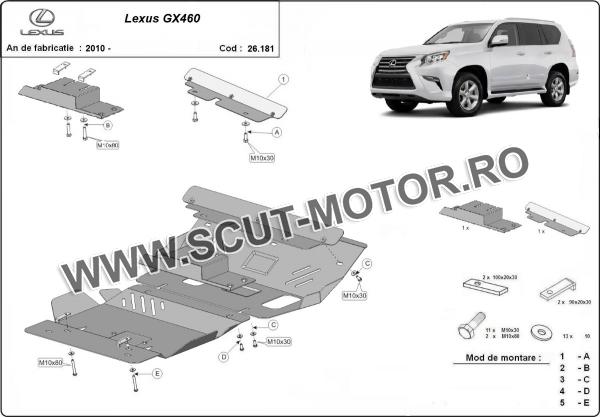 Scut motor din aluminiu Lexus GX460 3