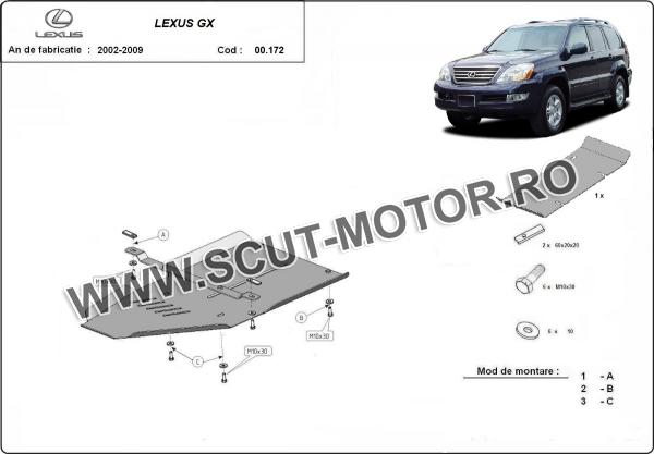 Scut cutie de viteză din aluminiu Lexus GX 3