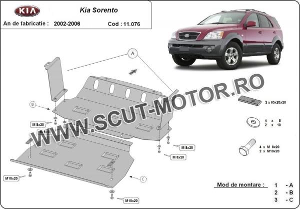 Scut motor și radiator Kia Sorento 3