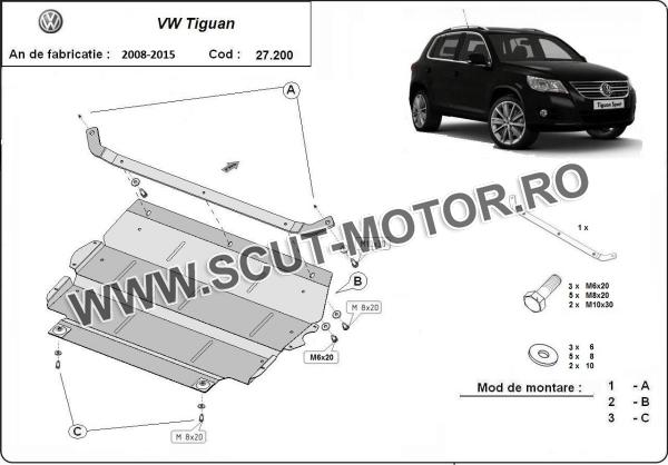 Scut motor VW Tiguan 3