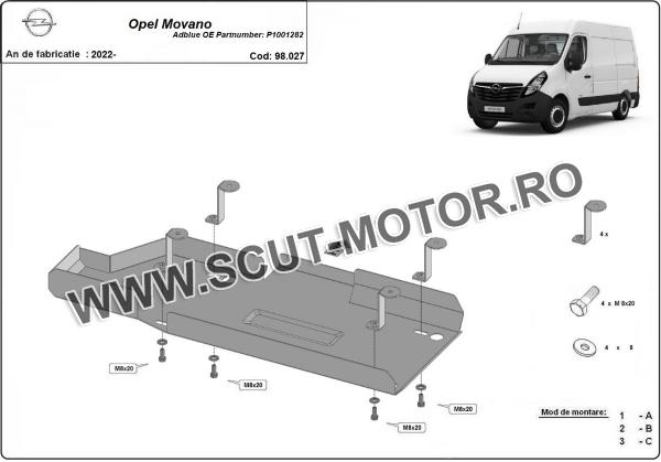 Scut rezervor AdBlue Opel Movano 3