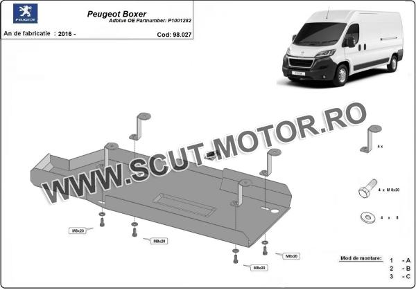 Scut rezervor AdBlue Peugeot Boxer 3
