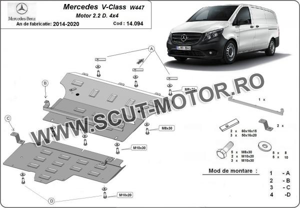 Scut motor Mercedes V-Class W447 - 2.2 D, 4x4 3