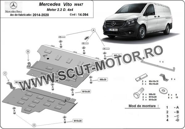 Scut motor Mercedes Vito W447 - 2.2 D, 4x4 3