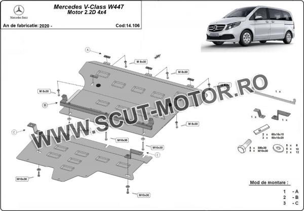 Scut motor Mercedes V-Class W447 - 2.2 D, 4x4 3
