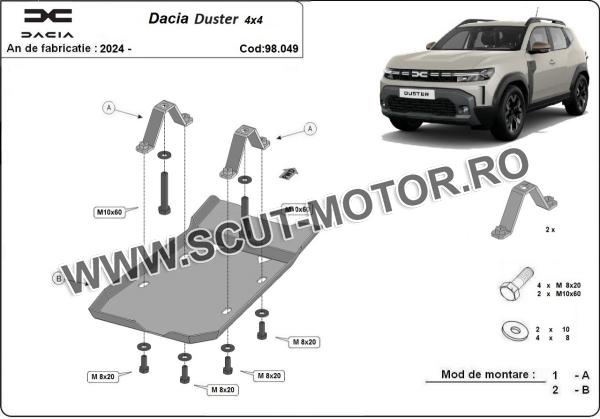 Scut diferențial spate Dacia Duster 4x4 3