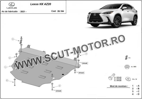 Scut motor din aluminiu Lexus NXAZ20 3