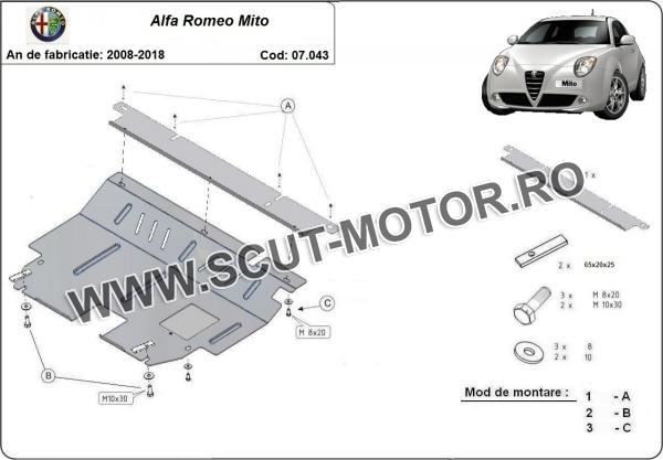 Scut motor Alfa Romeo Mito 3
