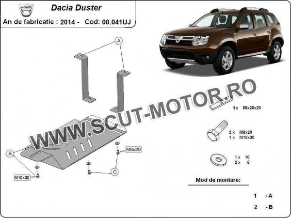 Scut diferențial din aluminiu Dacia Duster, motorizare 4x4 3