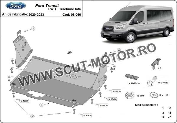 Scut motor Ford Transit - tractiune fata 3
