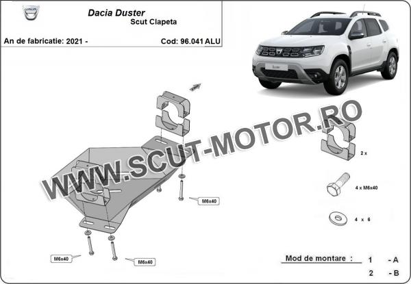 Scut clapeta Dacia Duster din Aluminiu 3