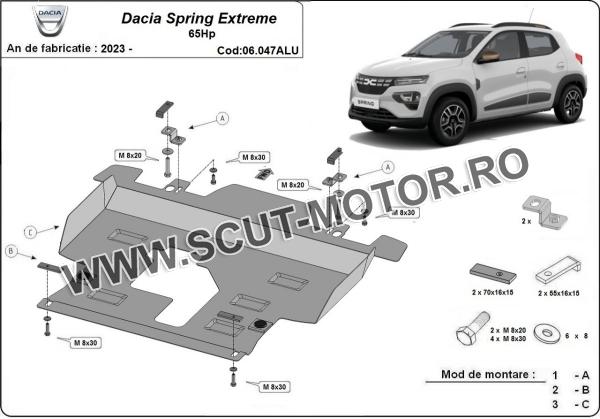 Scut motor Aluminium Dacia Spring Extreme 3