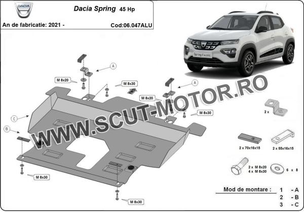 Scut motor Aluminium Dacia Spring 3