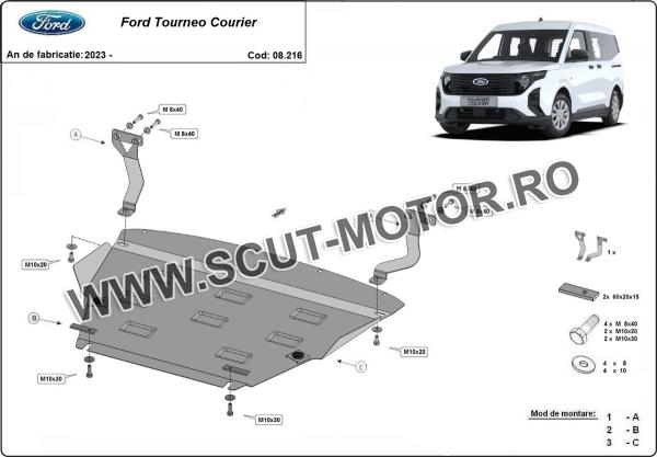 Scut Motor Metalic Ford Tourneo Courier 3