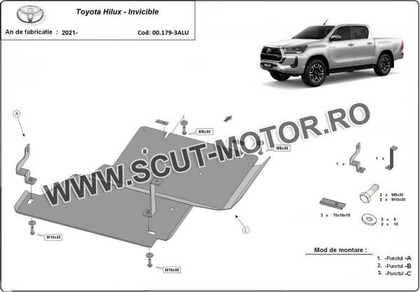Scut reductor din aluminiu Toyota Hilux Invincible 3
