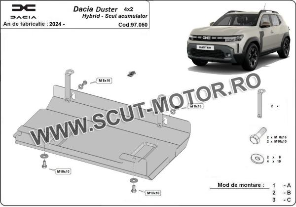 Scut acumulator metalic Dacia Duster Hybrid 3