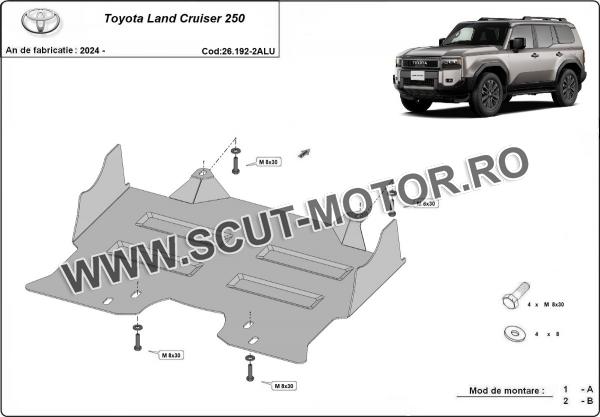 Scut motor si grup fata Toyota Land Cruiser 250 - Aluminiu 3