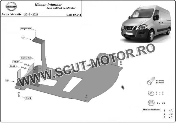 Scut antifurt catalizator Nissan Interstar 3