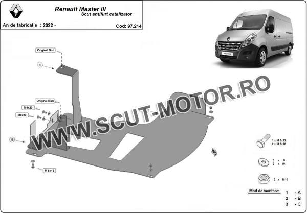 Scut antifurt catalizator Renault Master 3 3