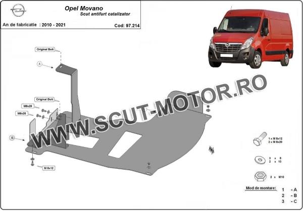Scut antifurt catalizator Opel Movano 3
