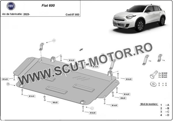 Scut motor Fiat 600 3