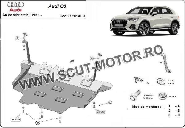 Scut motor din aluminiu Audi Q3 3