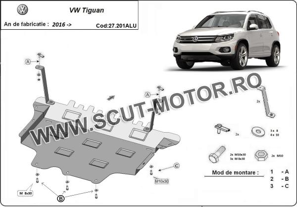 Scut motor din aluminiu Volkswagen Tiguan  3