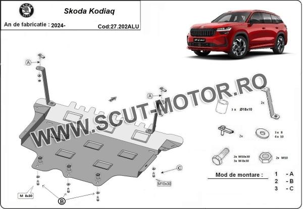 Scut motor din aluminiu Skoda Kodiaq 3