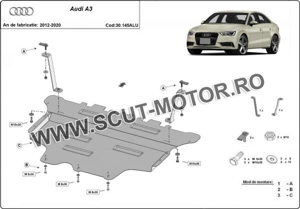 Scut motor din aluminiu Audi A3 3